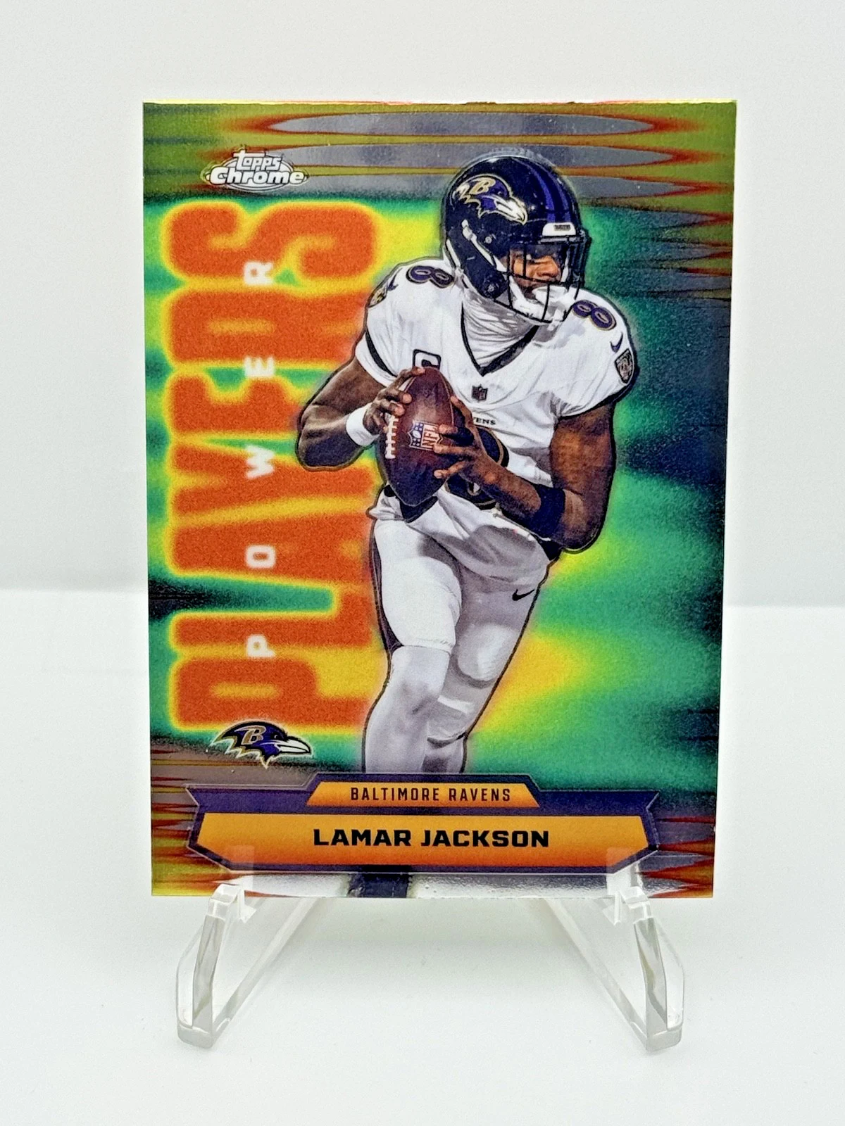 Lamar Jackson 2025 Topps Chrome Football card