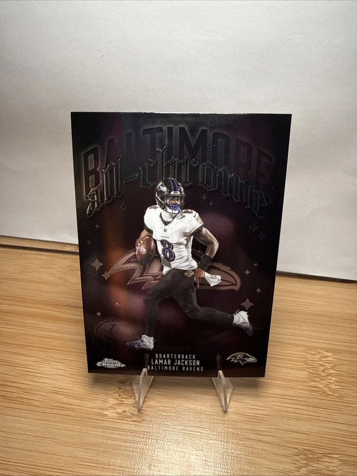 Lamar Jackson 2025 Topps Chrome Football card