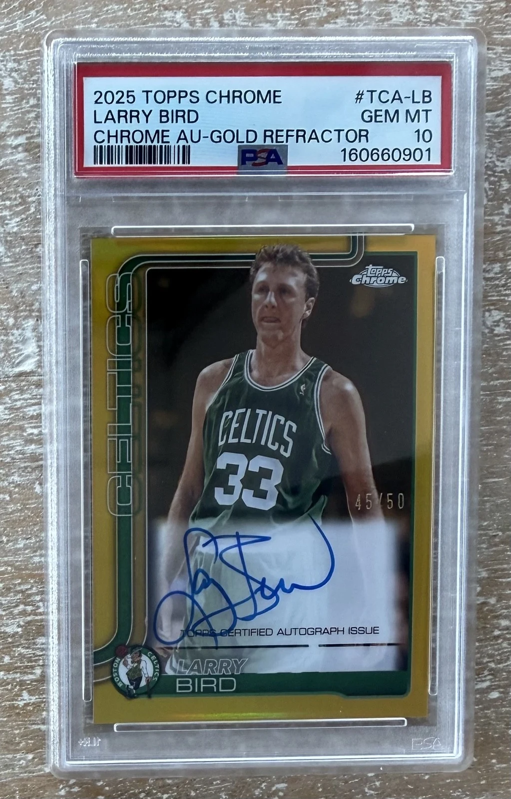 Larry Bird 2025 Topps Chrome Basketball card