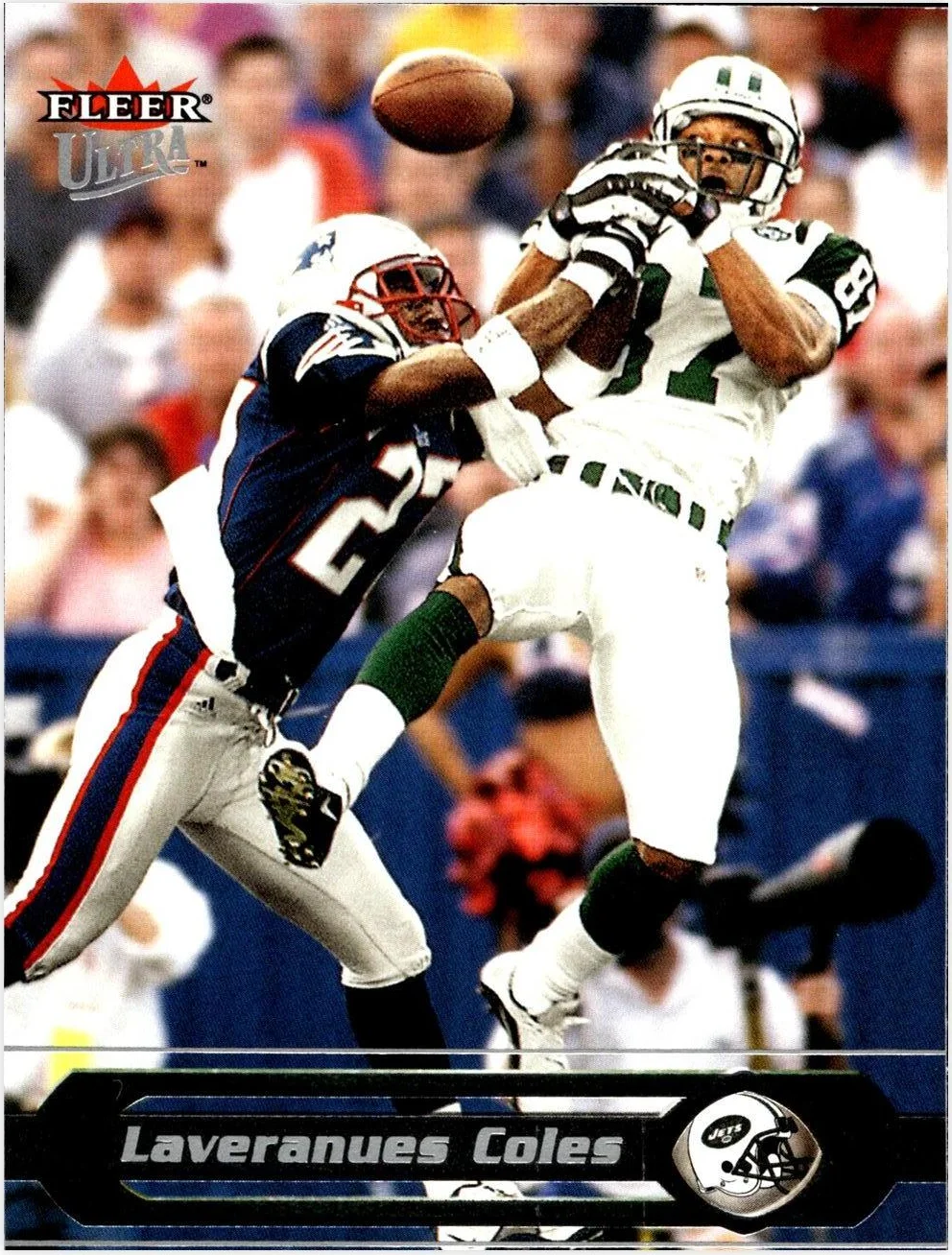 Laveranues Coles 2002 Ultra #22 football card - Front