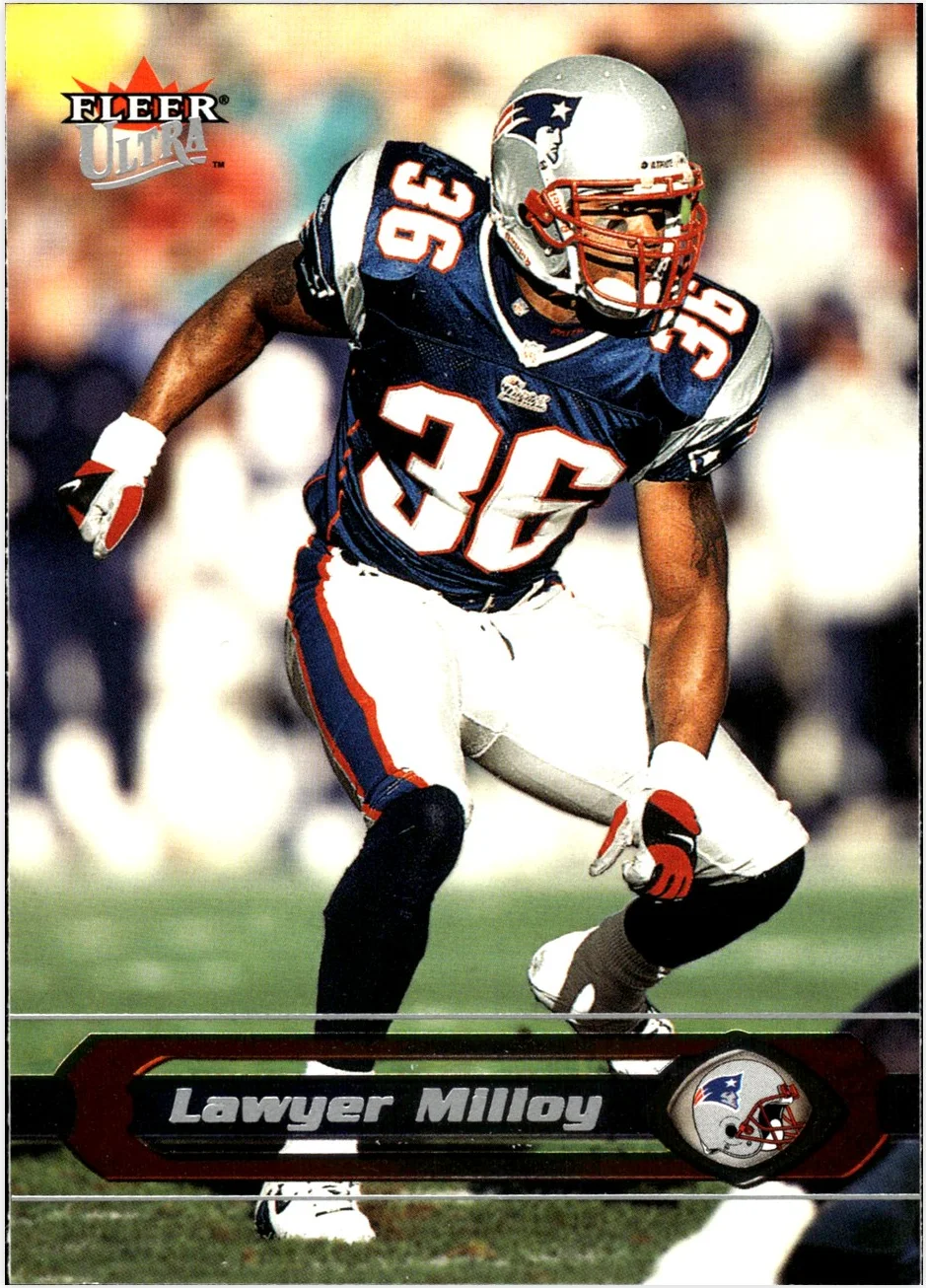 Lawyer Milloy 2002 Ultra #82 football card - Front