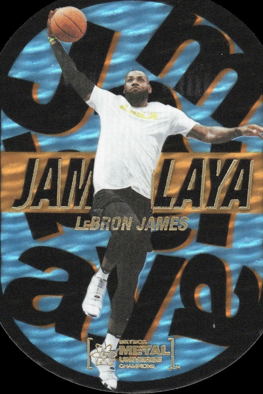 LeBron James #20 2021 Skybox Metal Universe Champions Jambalaya front