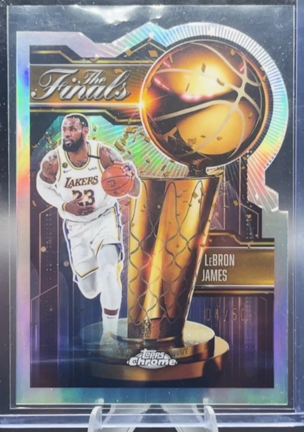 LeBron James 2025 Topps Chrome Basketball card