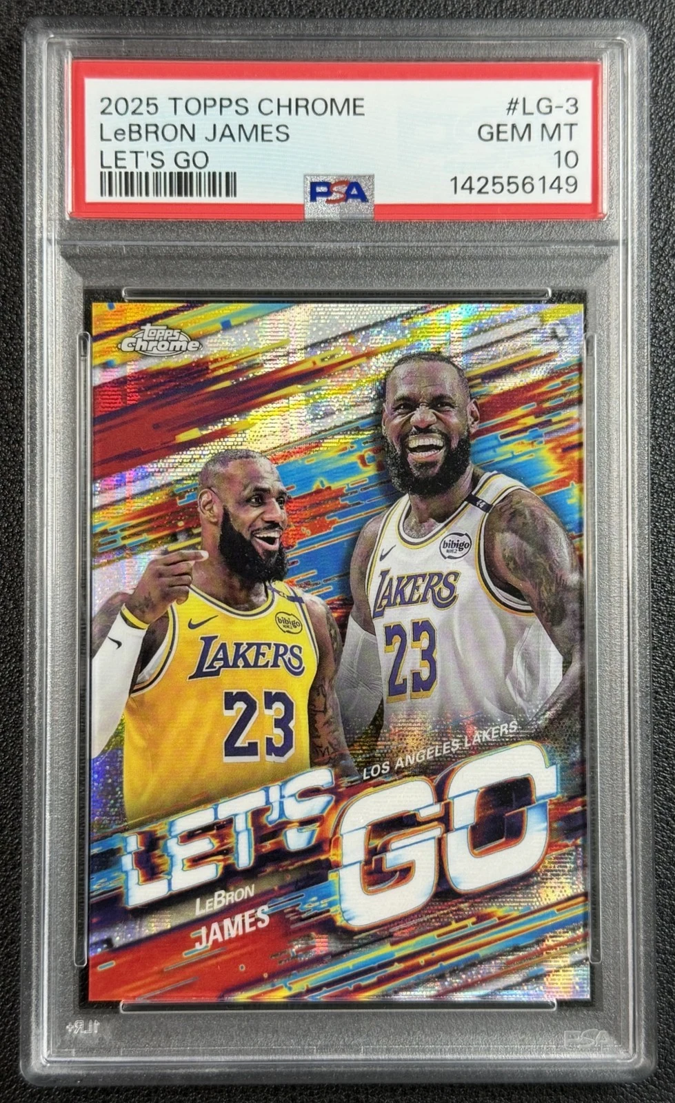 LeBron James 2025 Topps Chrome Basketball card