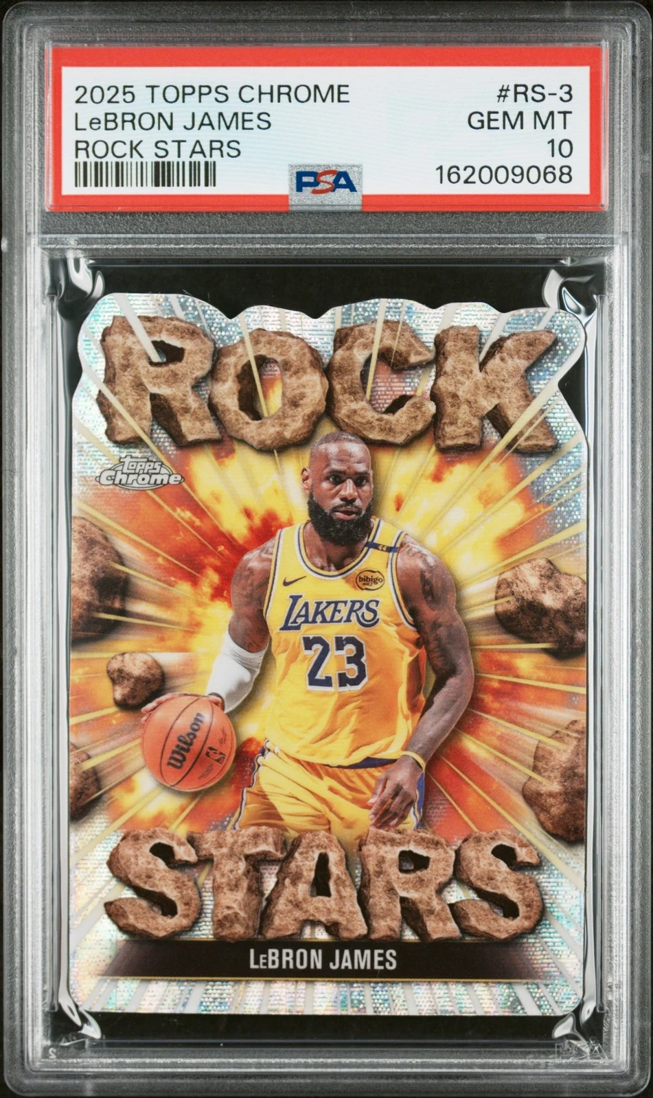 LeBron James 2025 Topps Chrome Basketball card