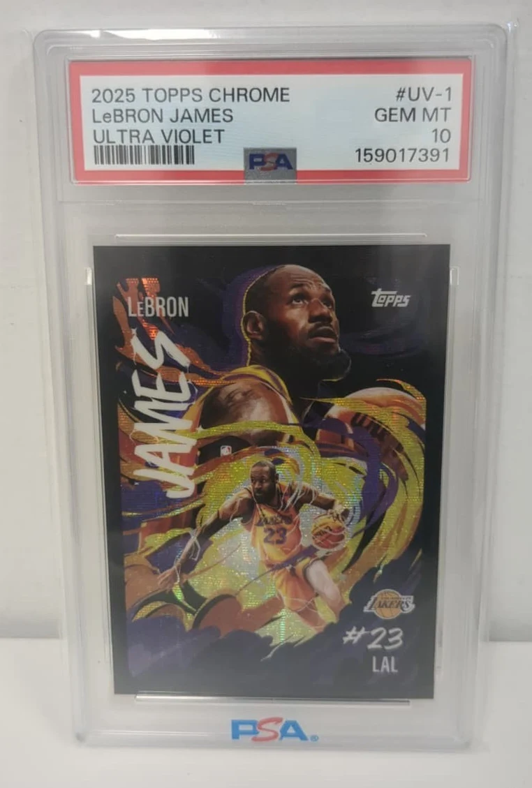 LeBron James 2025 Topps Chrome Basketball card