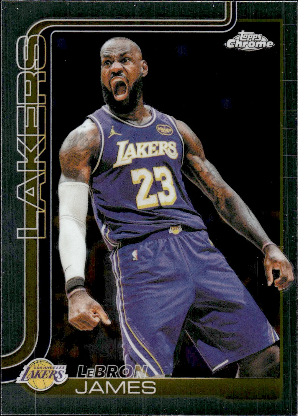 LeBron James #1 2025 Topps Chrome Update Basketball basketball card - Front