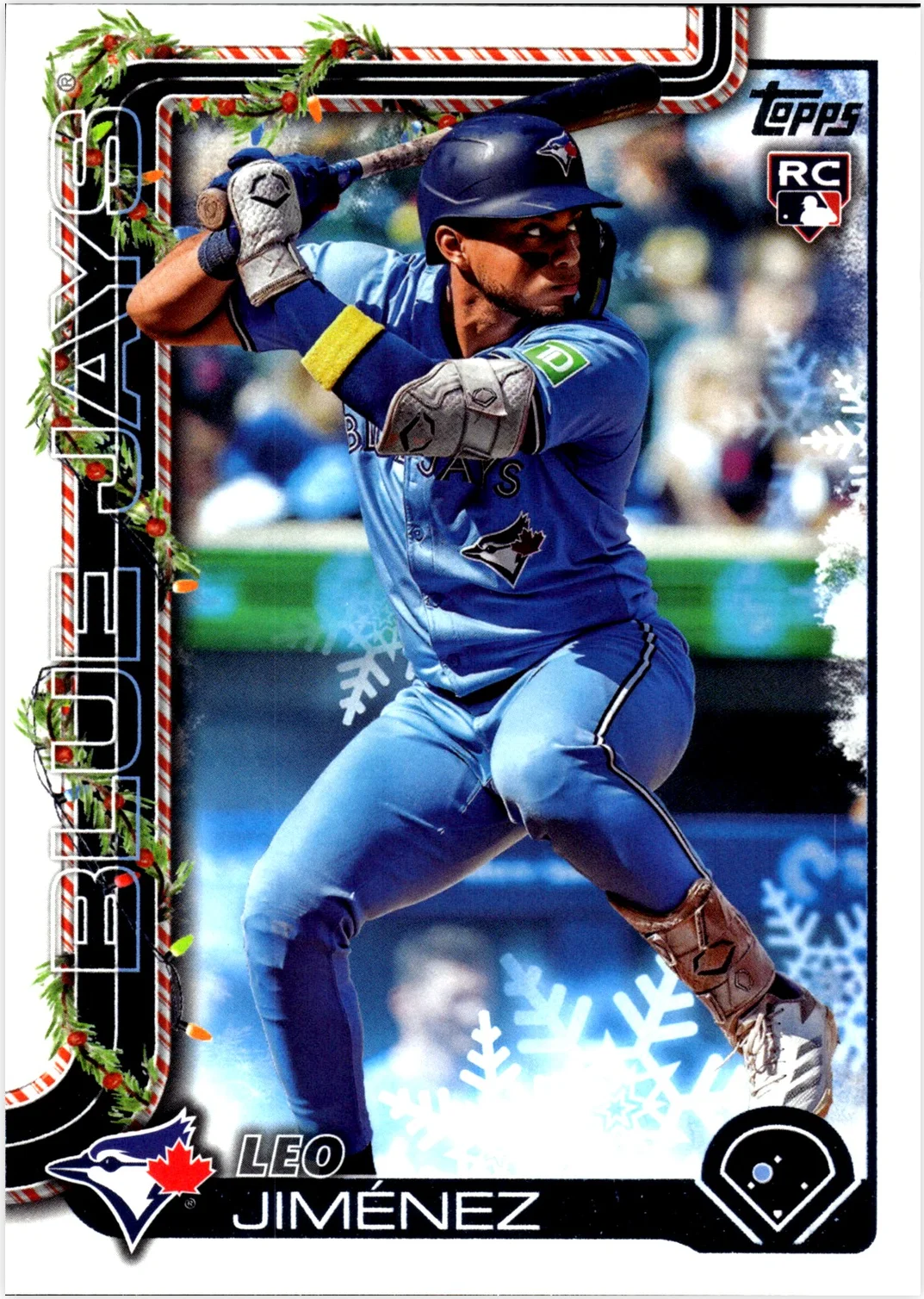 Leo Jiménez 2025 Topps Holiday #H57 baseball rookie card - Front