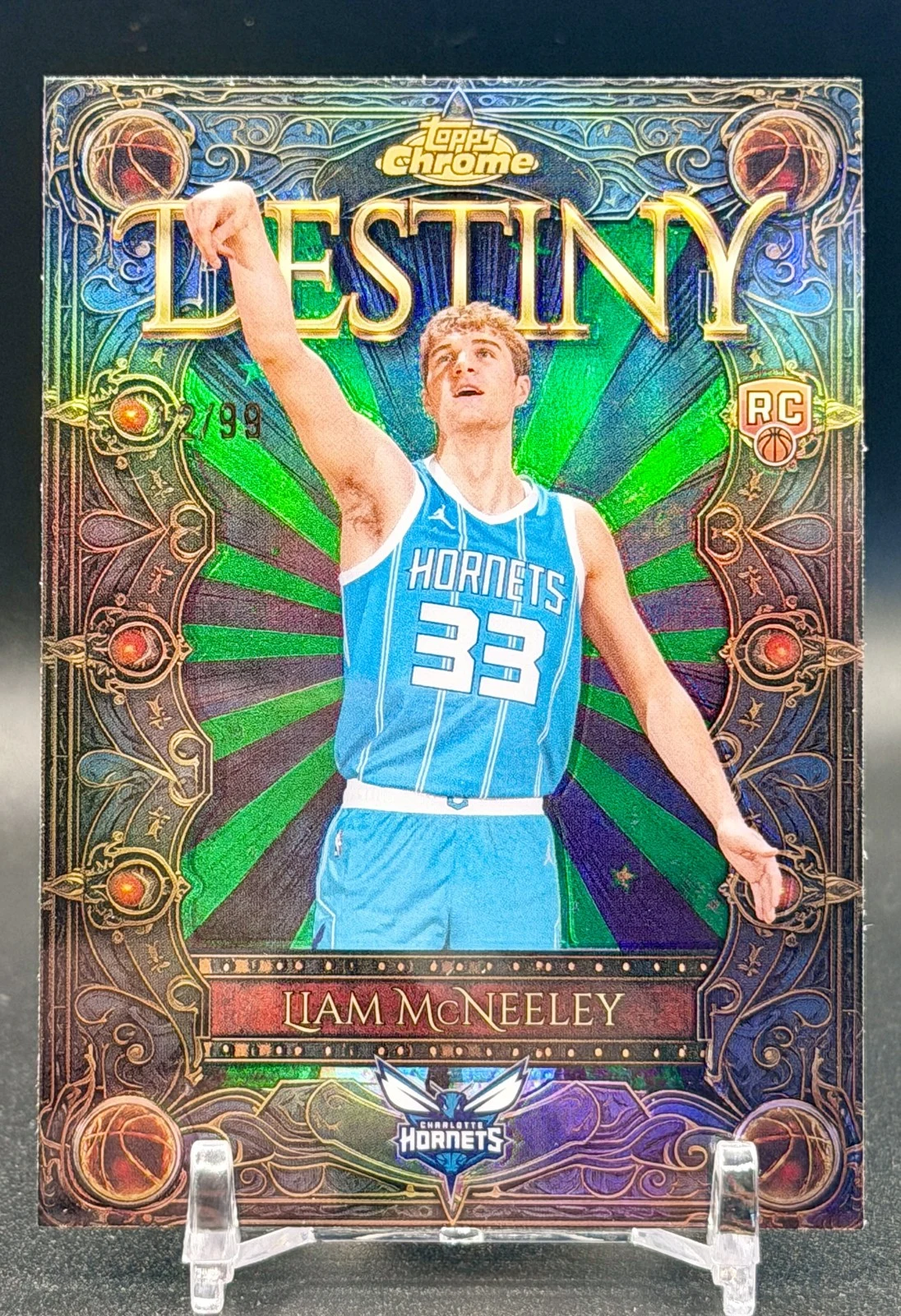 Liam McNeeley 2025 Topps Chrome Basketball card