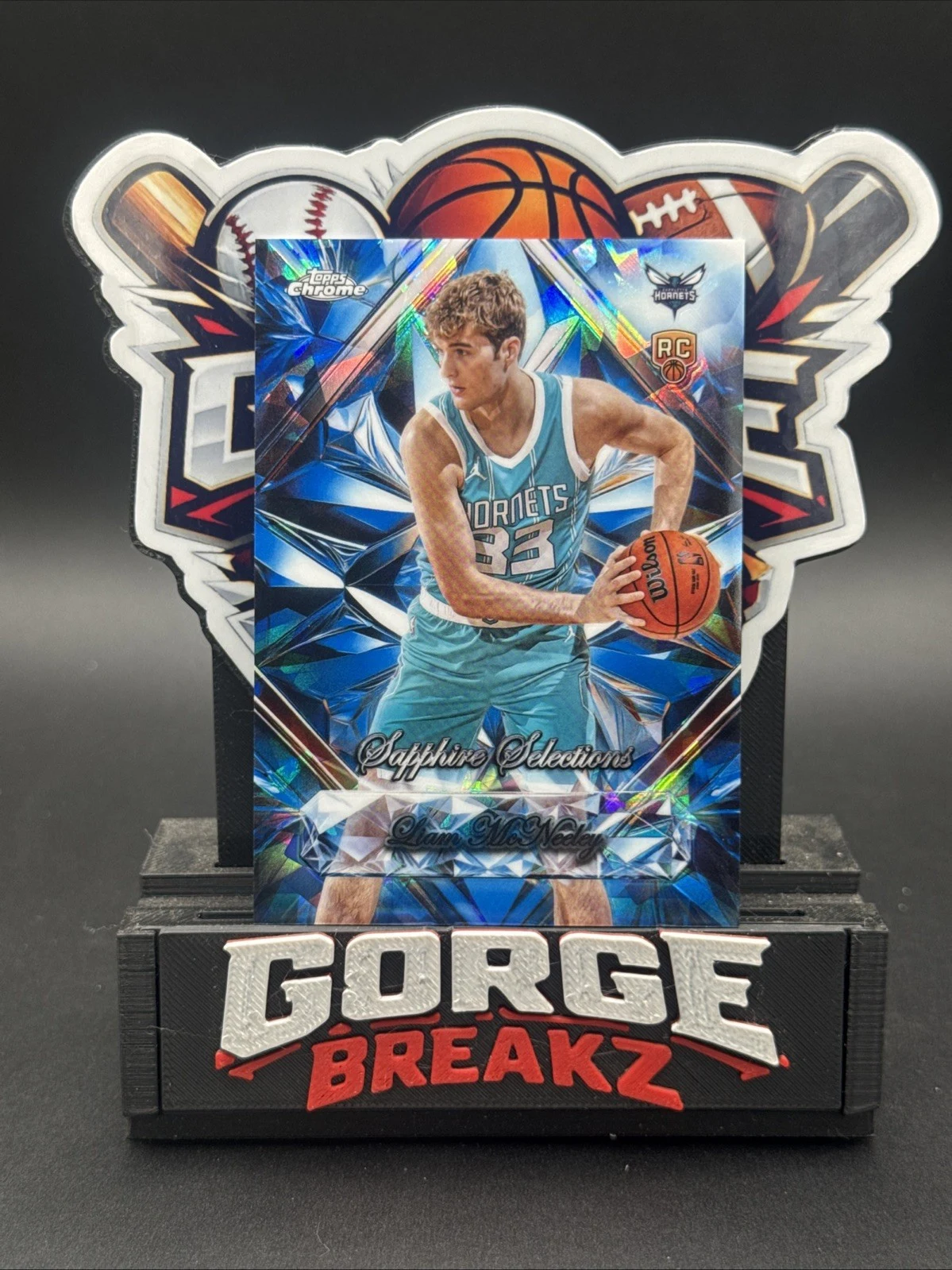 Liam McNeeley 2025 Topps Chrome Basketball card
