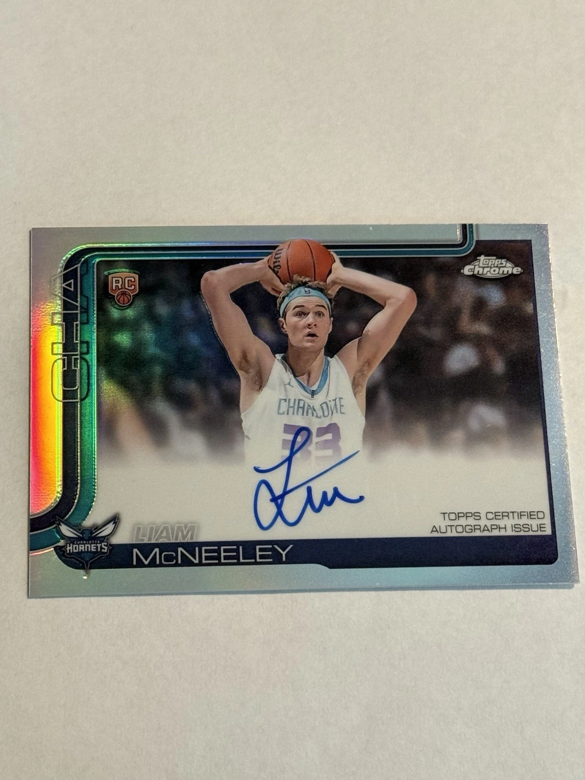 Liam McNeeley 2025-26 Topps Chrome card