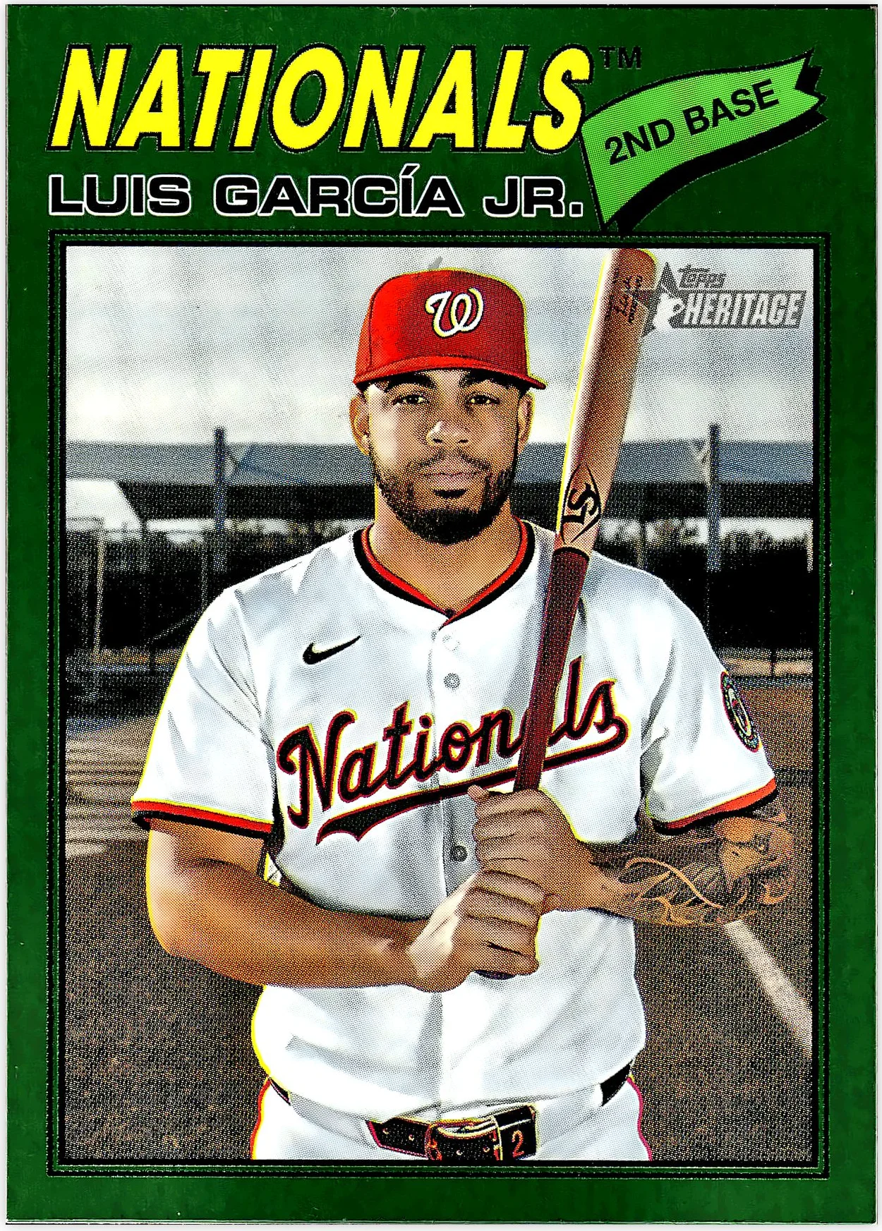 Luis García Jr. 2026 Topps Heritage #43 Dark Green baseball card - Front