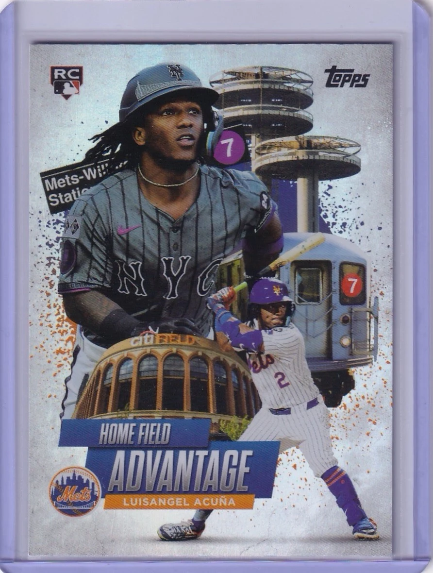 Luisangel Acuña #HA-31 2025 Topps Chrome Baseball Home Field Advantage front