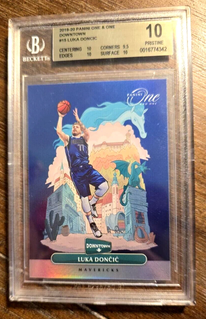 Luka Doncic #15 2019-20 Panini One and One Basketball Downtown BGS 10 front