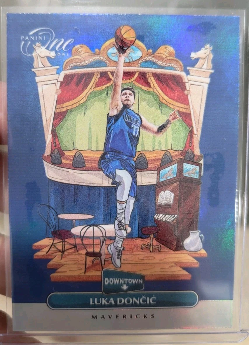 Luka Doncic #2 2020-21 Panini One and One Basketball Downtown front