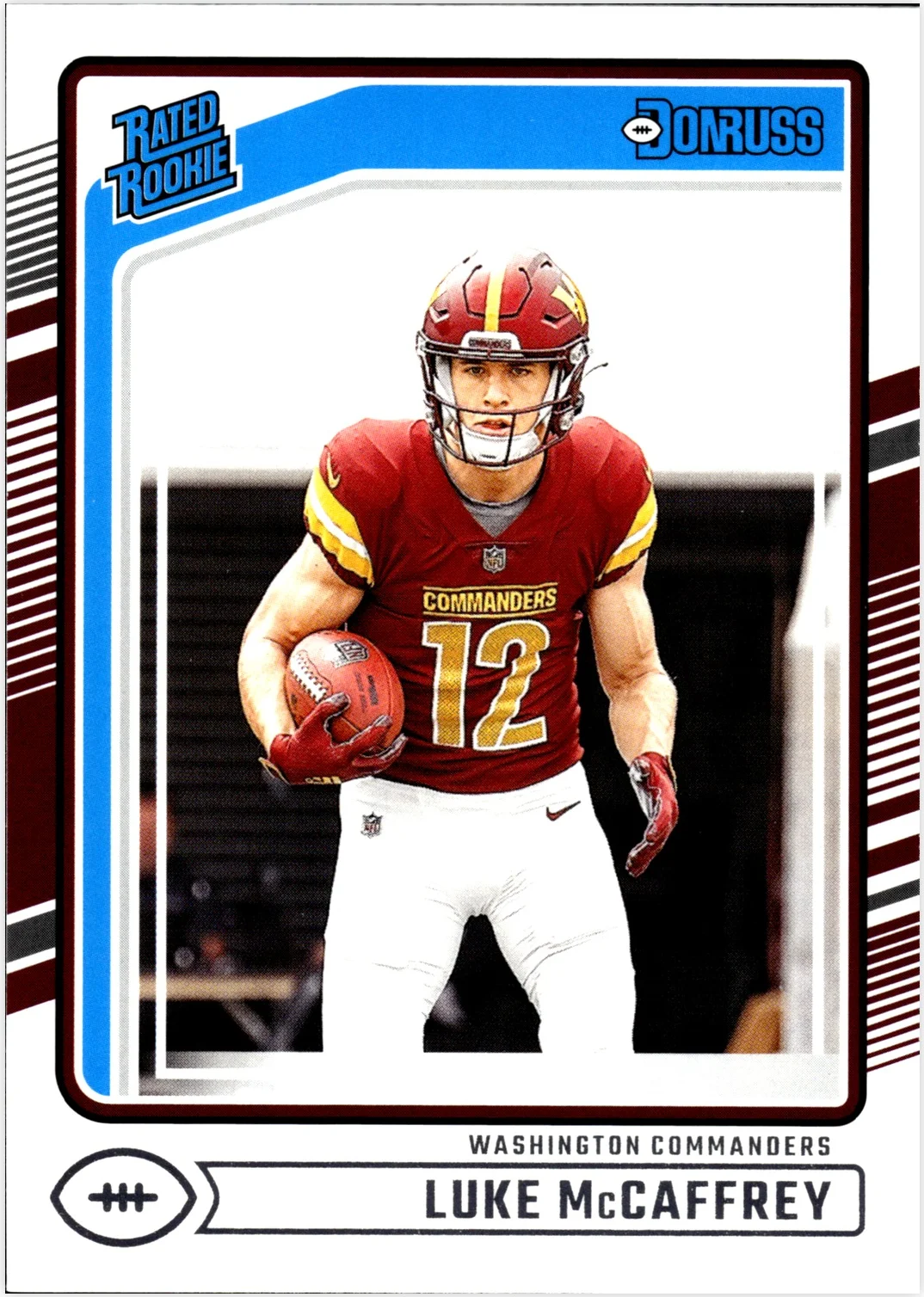 Luke McCaffrey 2024 Donruss #302 football rookie card - Front