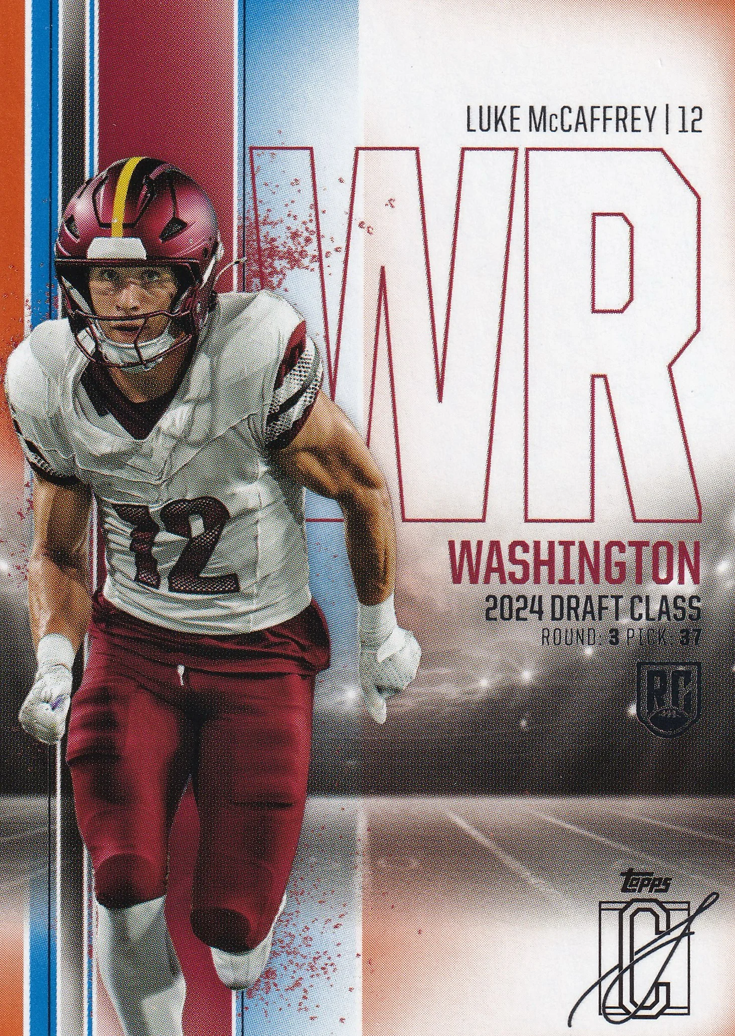 Luke McCaffrey 2024 Topps Signature Series #197 Rookie football rookie card - Front