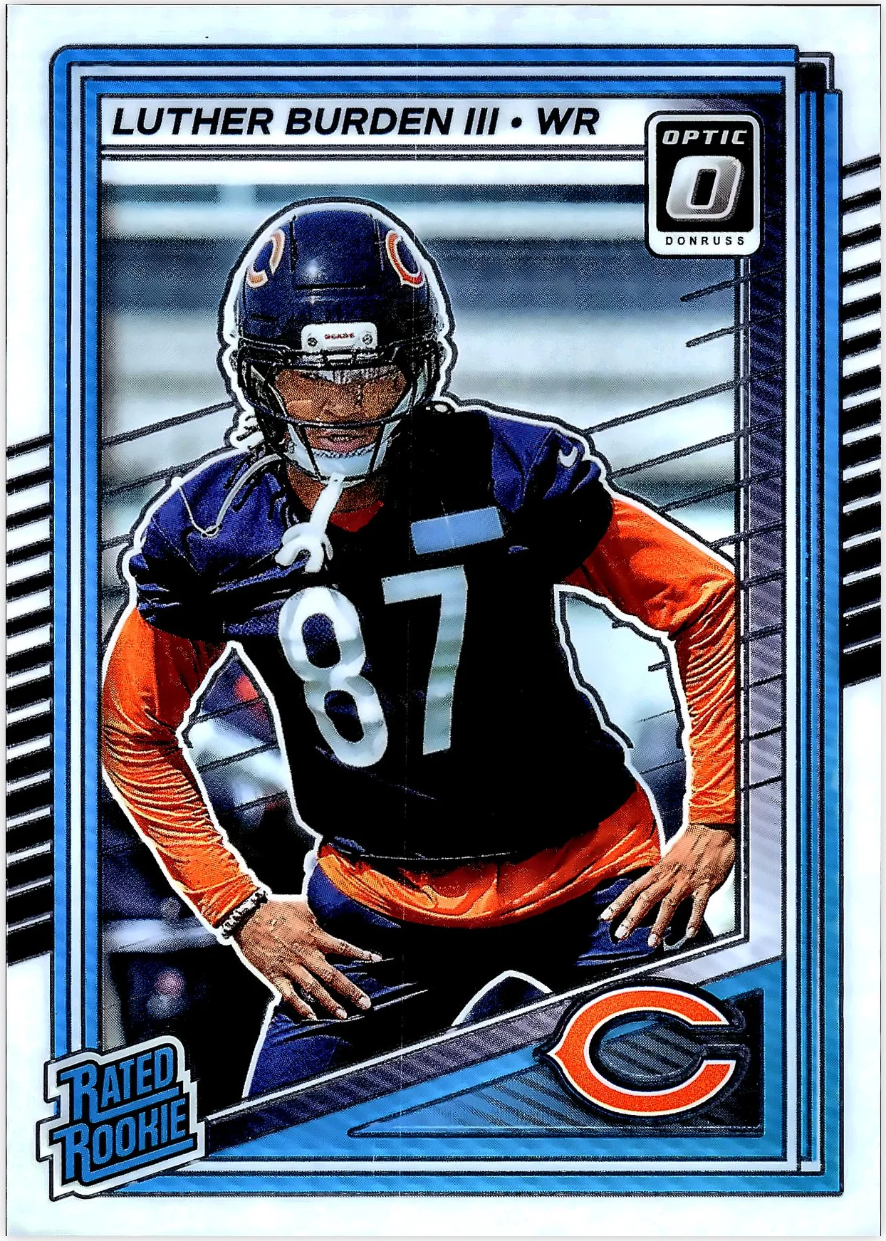 Luther Burden III 2025 Donruss Optic #275 football rookie card - Front