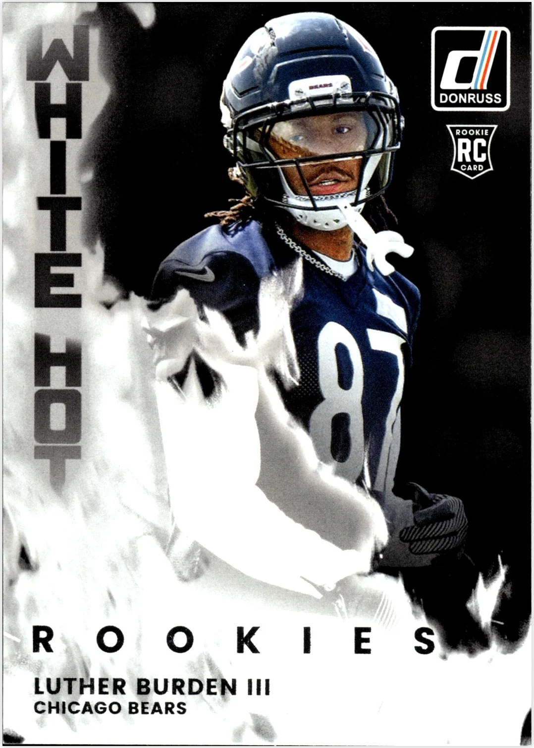 Luther Burden III 2025 Donruss #WHR-LTB White Hot Rookies football card - Front