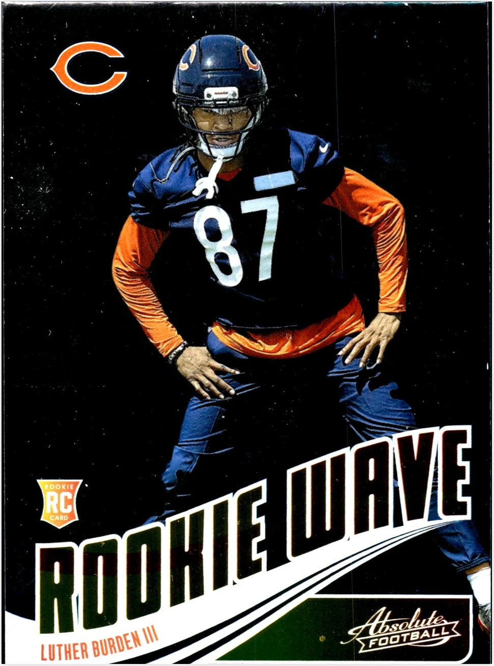 Luther Burden III 2025 Panini Absolute #RW-LBN Rookie Wave football card - Front