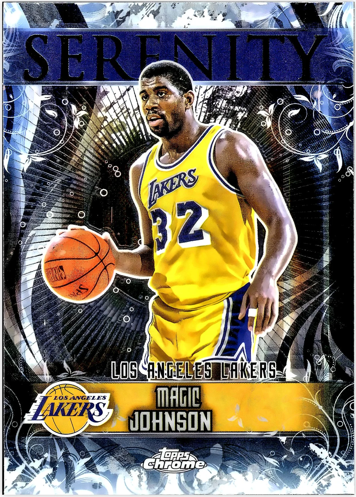 Magic Johnson 2025-26 Topps Chrome #SY-9 Serenity basketball card - Front