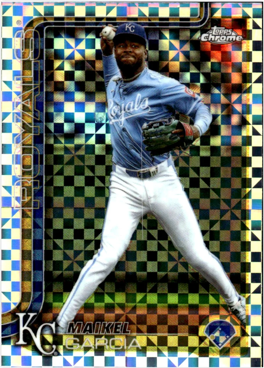Maikel Garcia 2025 Topps Chrome Update #USC70 X-Fractors baseball card - Front