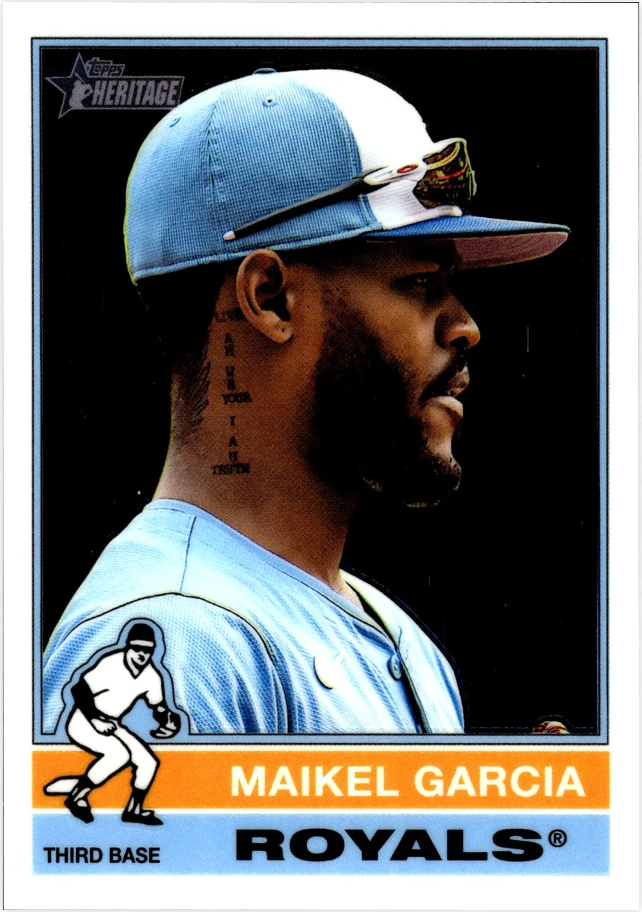 Maikel Garcia 2025 Topps Heritage #680 Chrome baseball card - Front