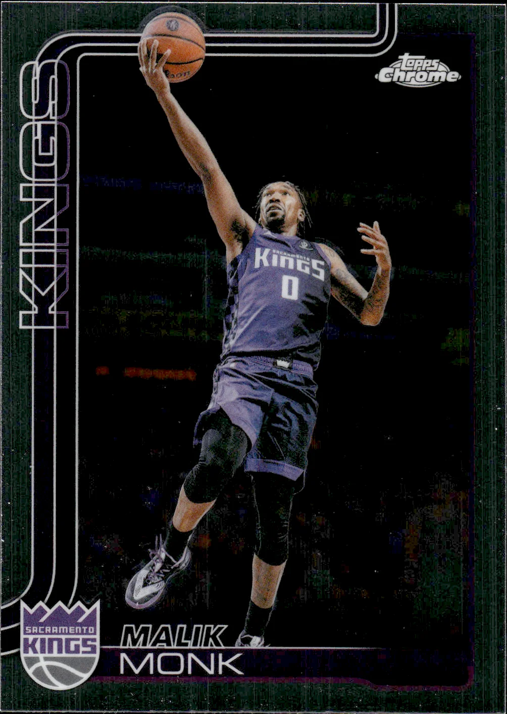 Malik Monk #135 2025 Topps Chrome Update Basketball basketball card - Front