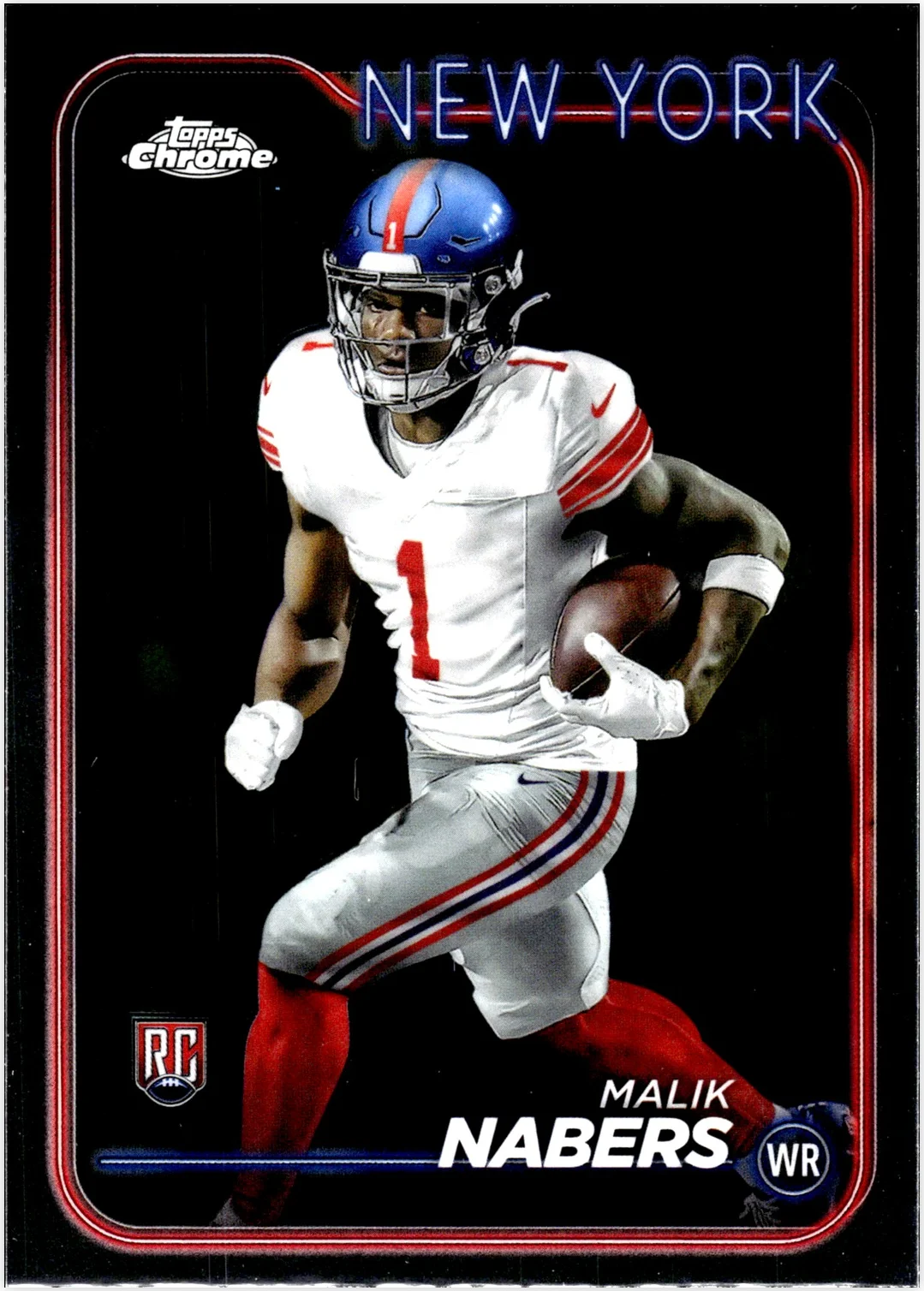 Malik Nabers 2024 Topps Chrome #205 football rookie card - Front