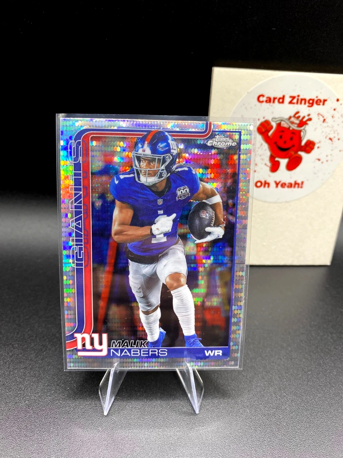 Malik Nabers 2025 Topps Chrome Football card