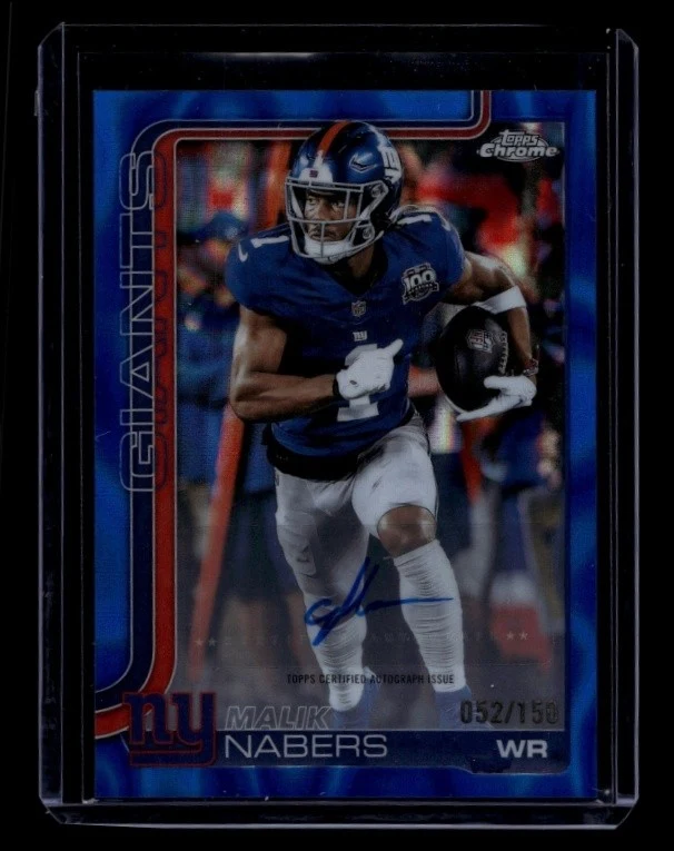 Malik Nabers 2025 Topps Chrome Football card