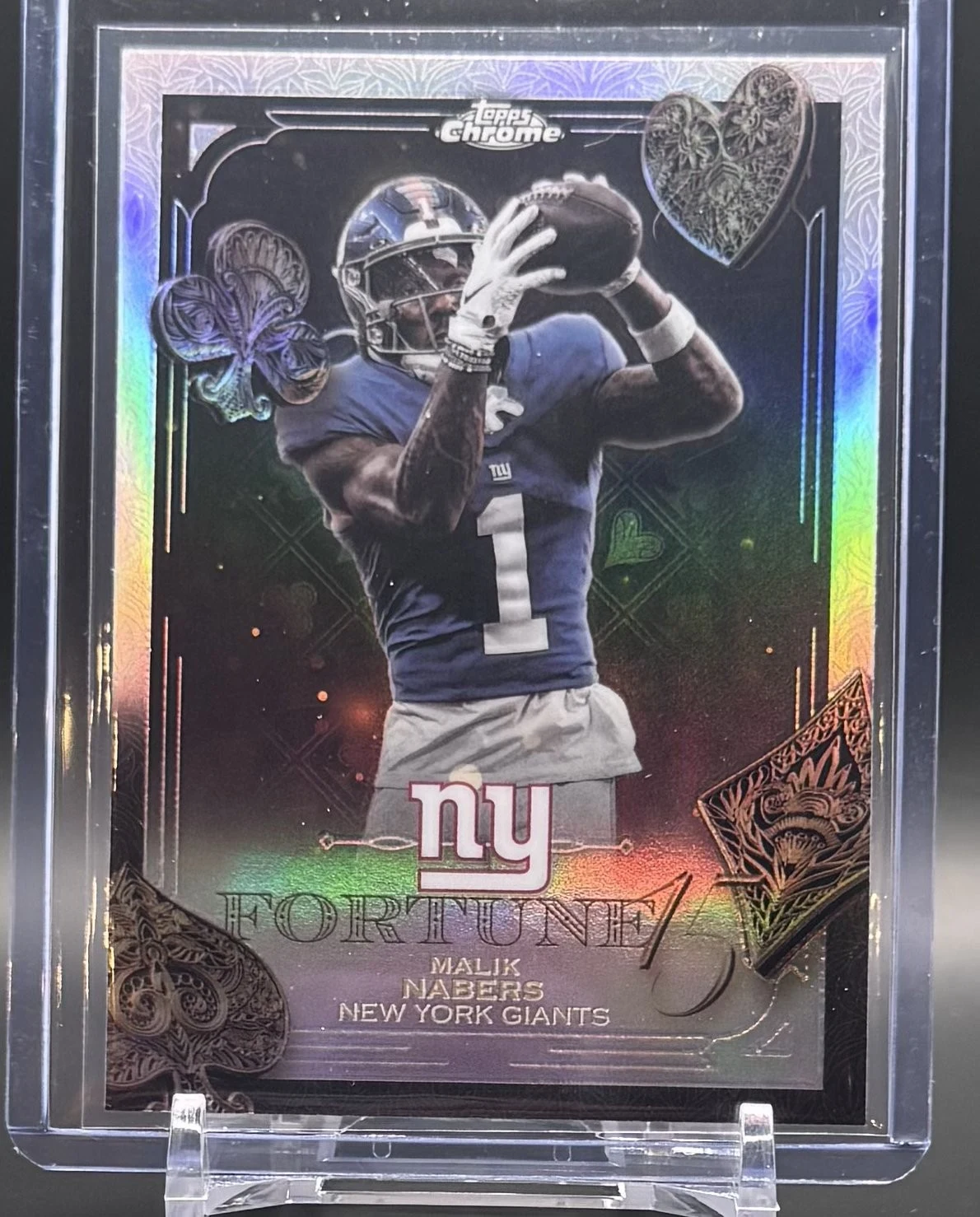 Malik Nabers 2025 Topps Chrome Football card