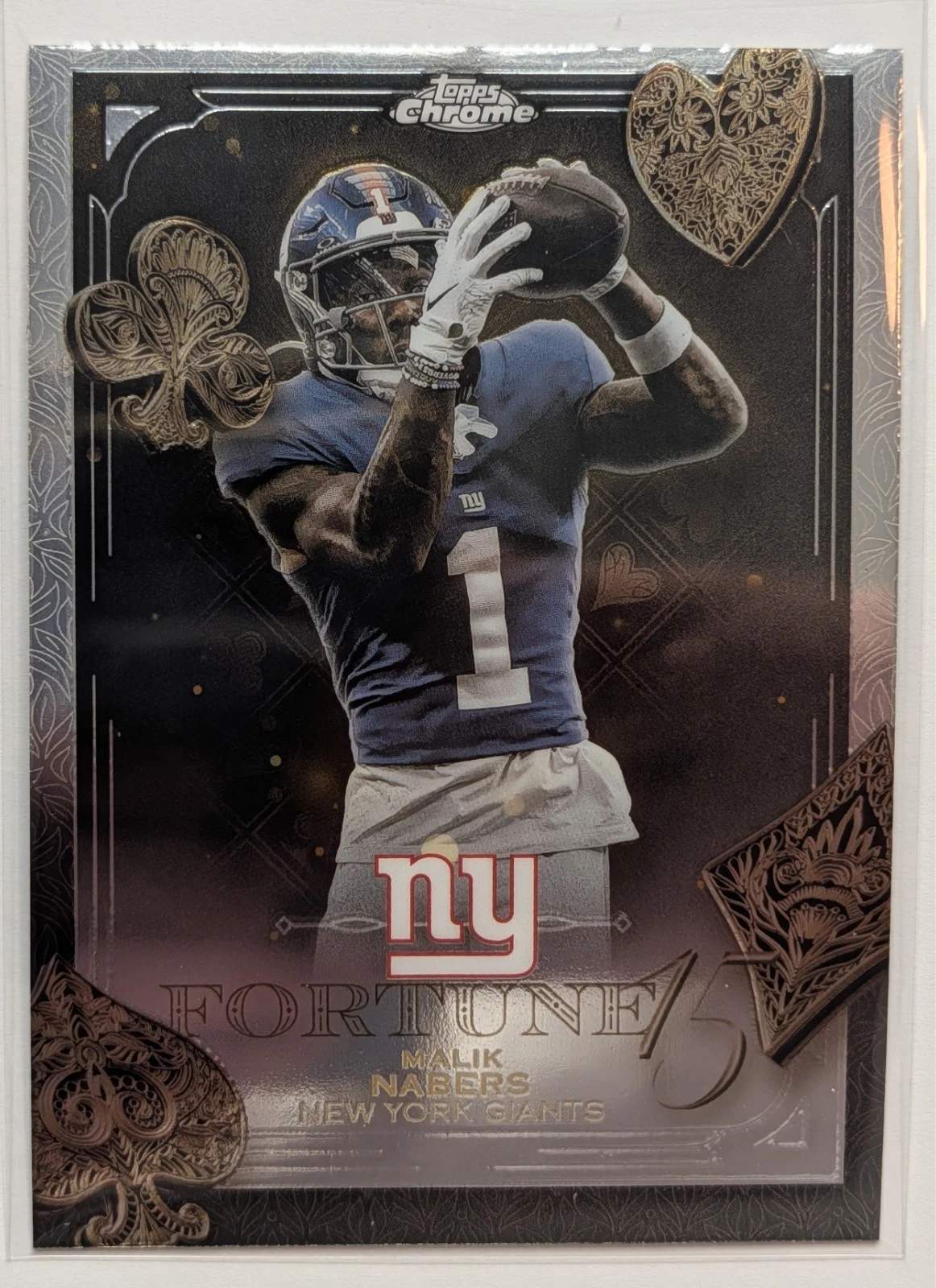 Malik Nabers 2025 Topps Chrome Football card