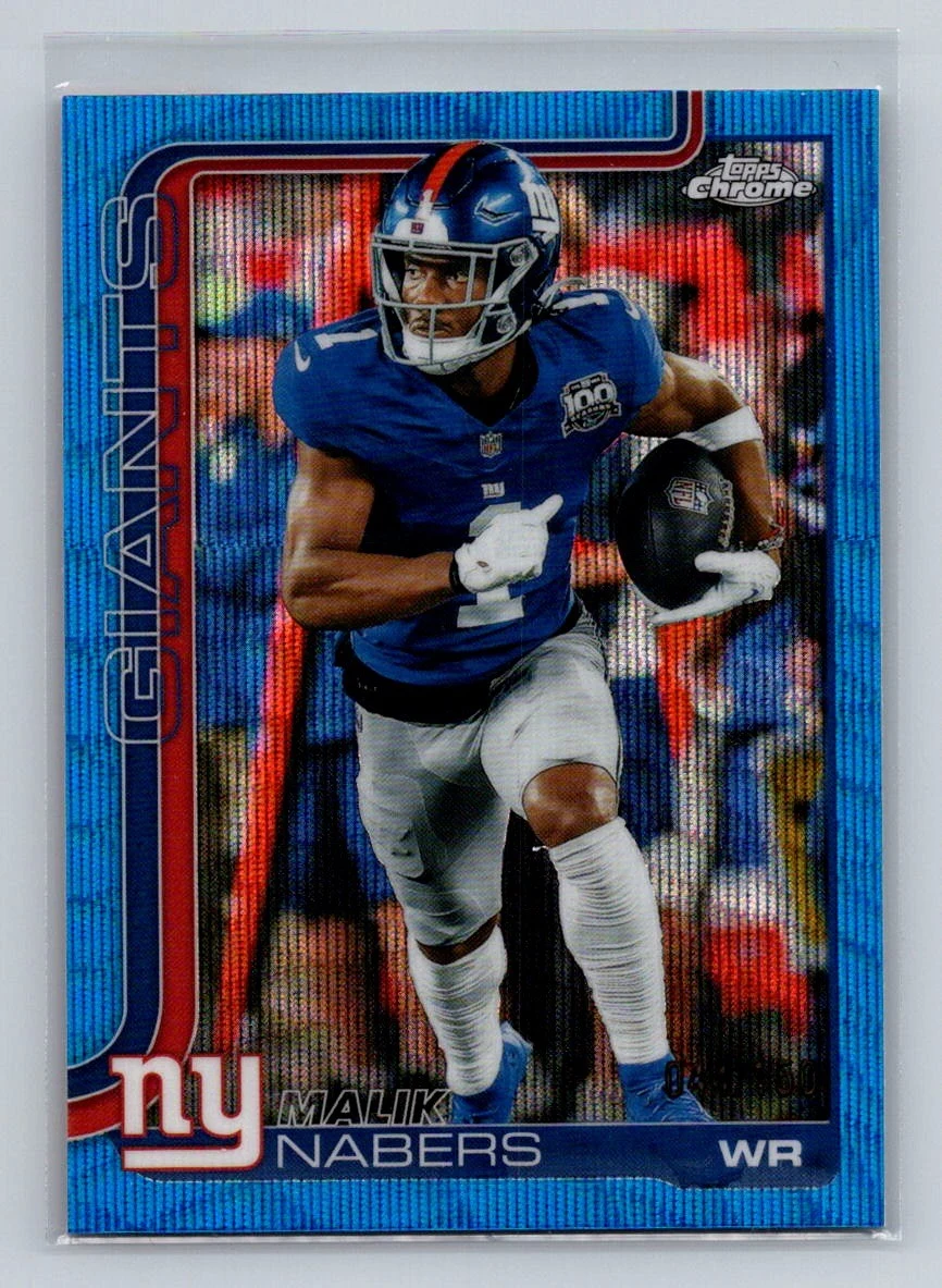 Malik Nabers 2025 Topps Chrome Football card