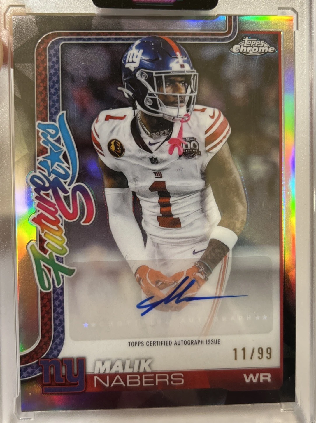 Malik Nabers 2025 Topps Chrome Football card