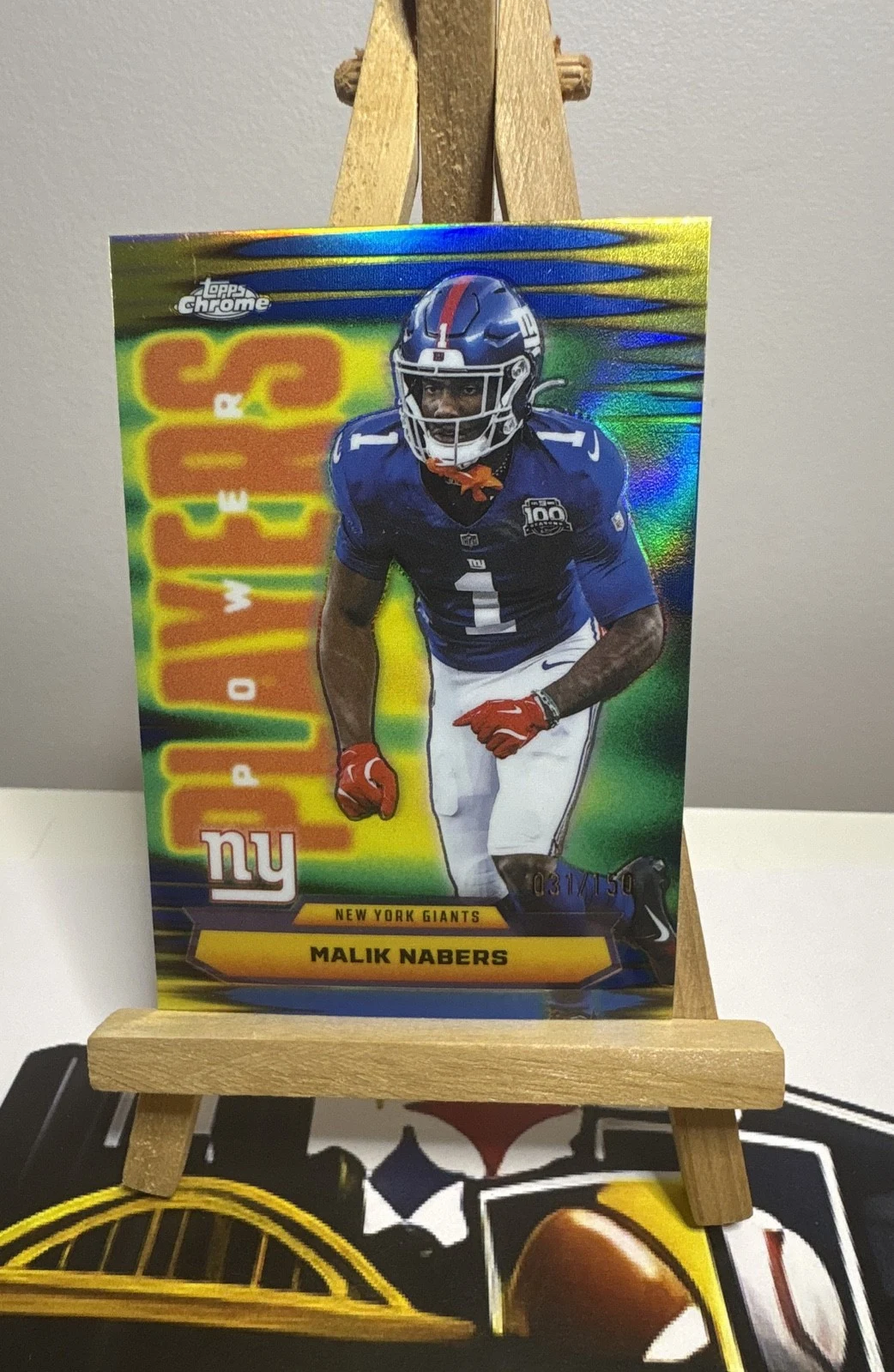 Malik Nabers 2025 Topps Chrome Football card