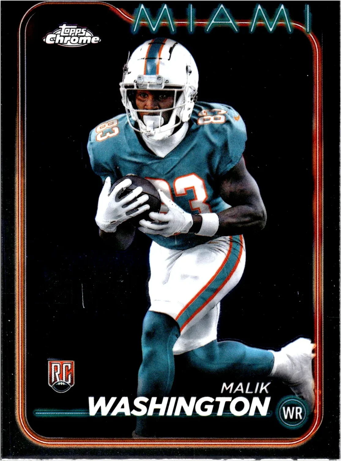 Malik Washington 2024 Topps Chrome #254 football rookie card - Front