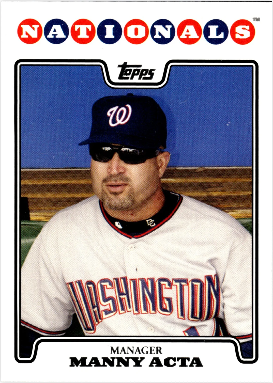 Manny Acta 2008 Topps #242 baseball card - Front