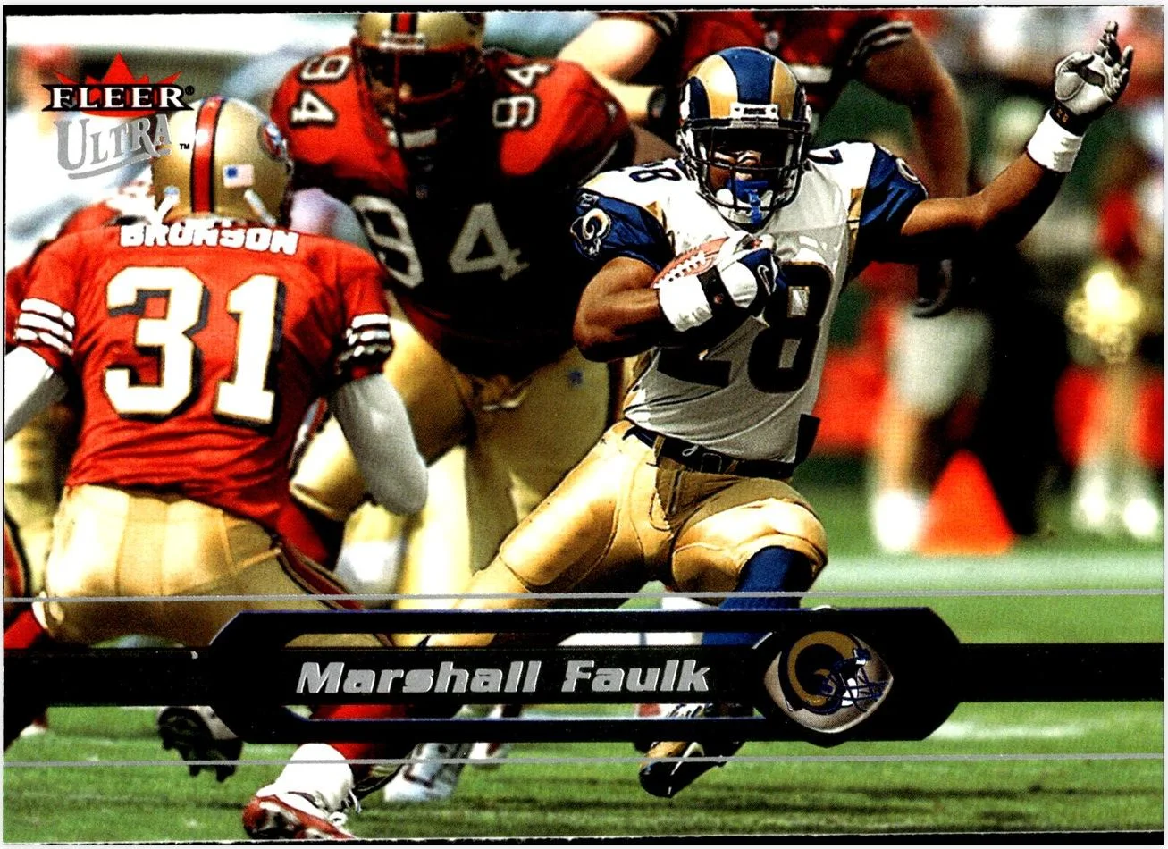 Marshall Faulk 2002 Ultra #33 football card - Front