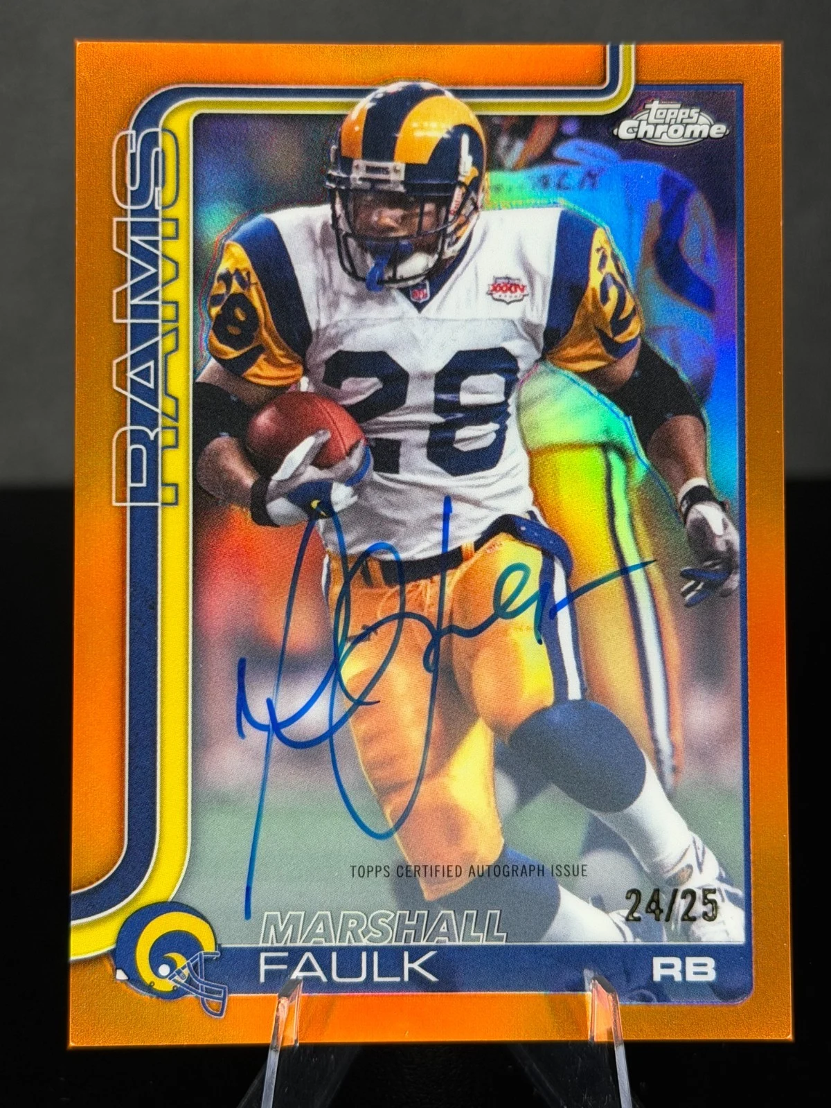 Marshall Faulk 2025 Topps Chrome Football card
