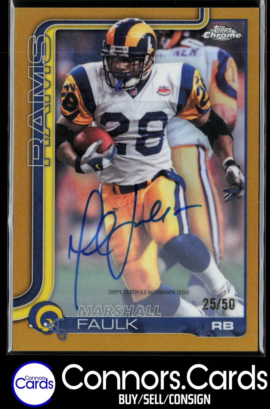 Marshall Faulk 2025 Topps Chrome Football card