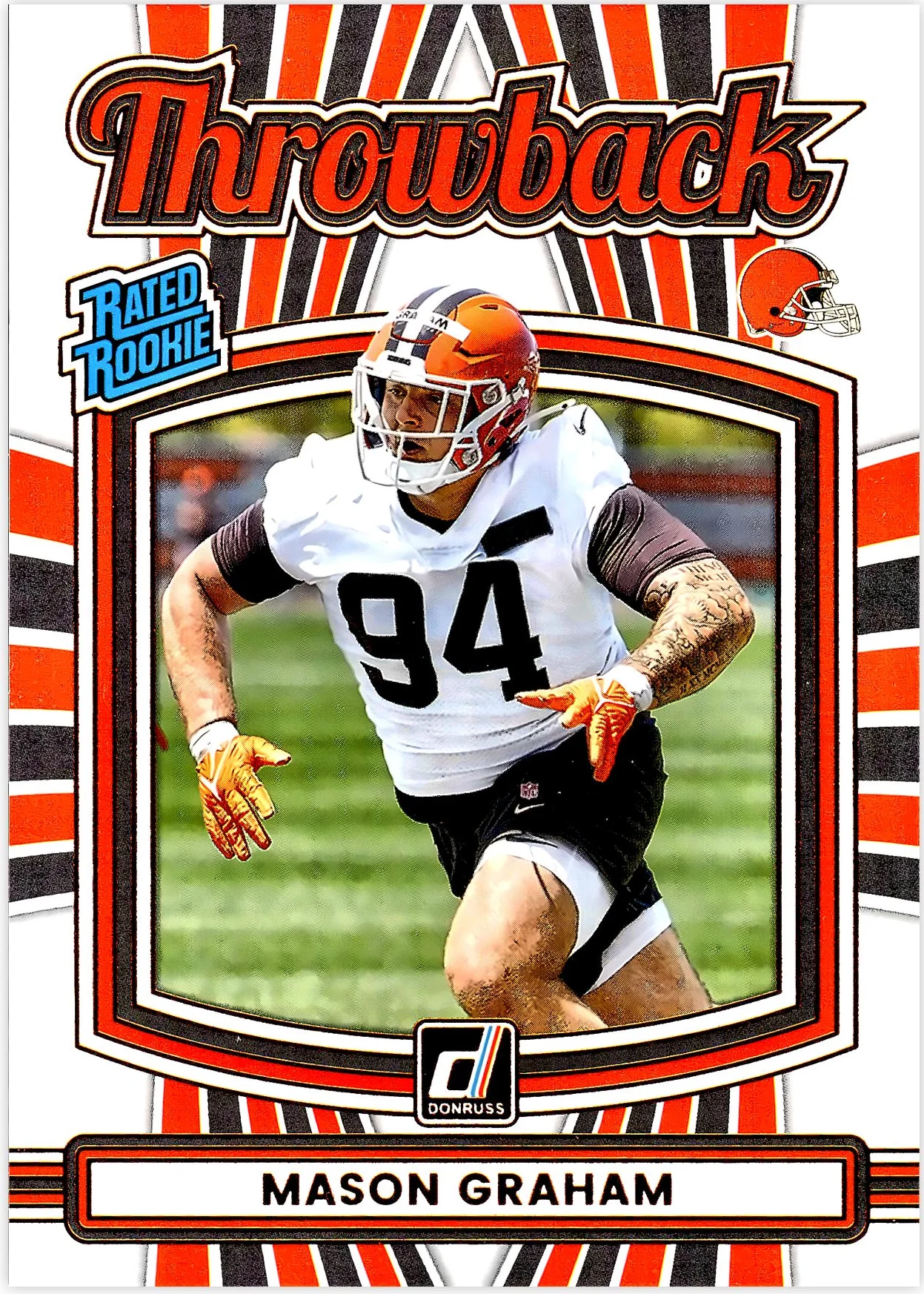Mason Graham 2025 Donruss #40 Rated Rookies Throwback football card - Front