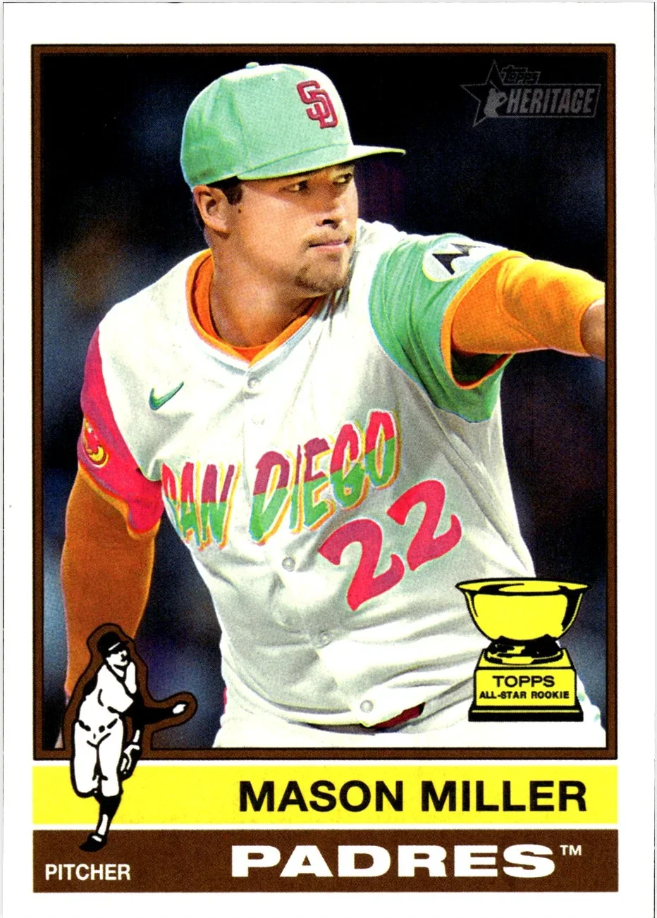 Mason Miller 2025 Topps Heritage #700 Chrome baseball card - Front