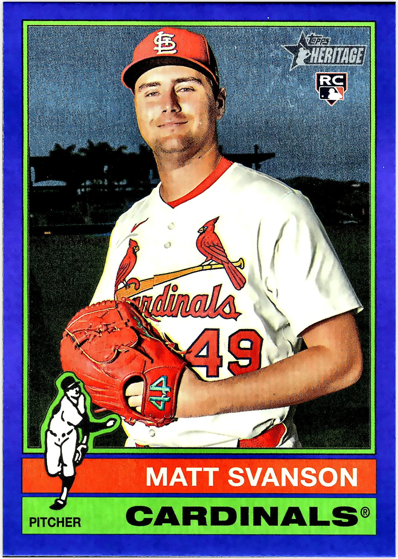 Matt Svanson 2025 Topps Heritage #523 Dark Blue Border baseball rookie card - Front