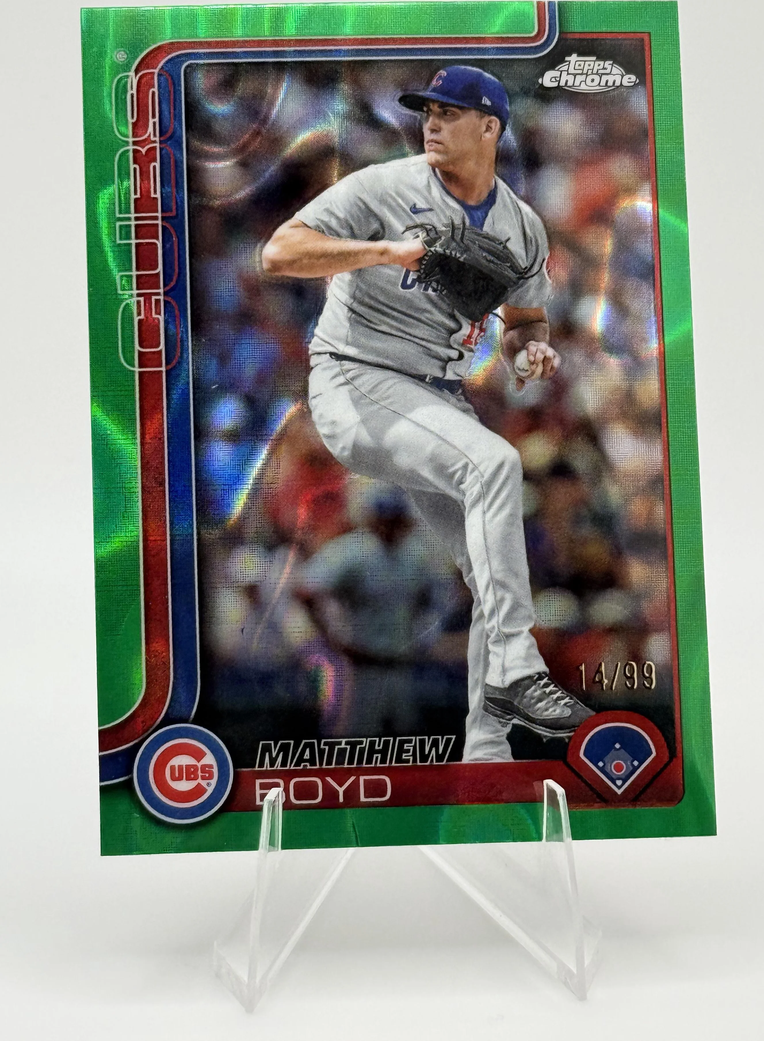 Matthew Boyd 2025 Topps Chrome Update #USC184 Green Lava Refractors baseball card - Front