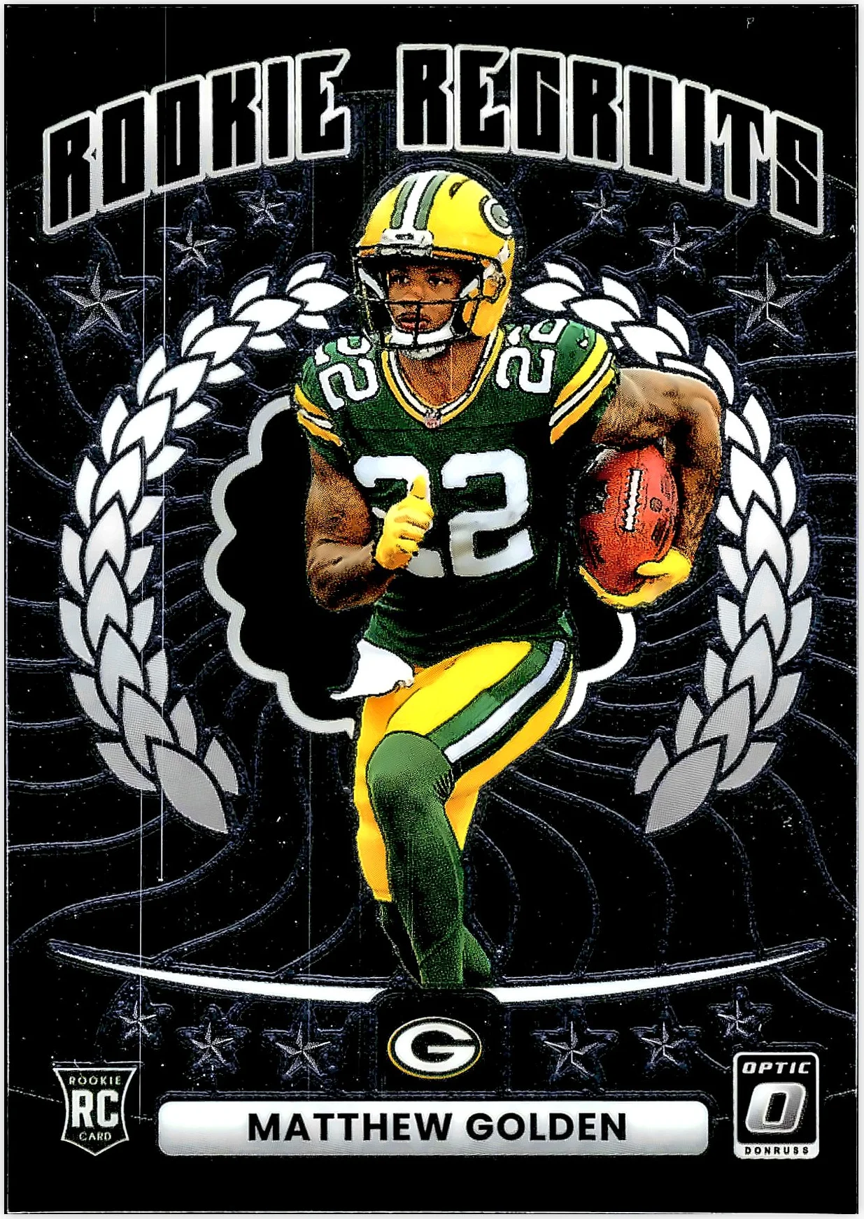 Matthew Golden 2025 Donruss Optic #8 Rookie Recruits football rookie card - Front