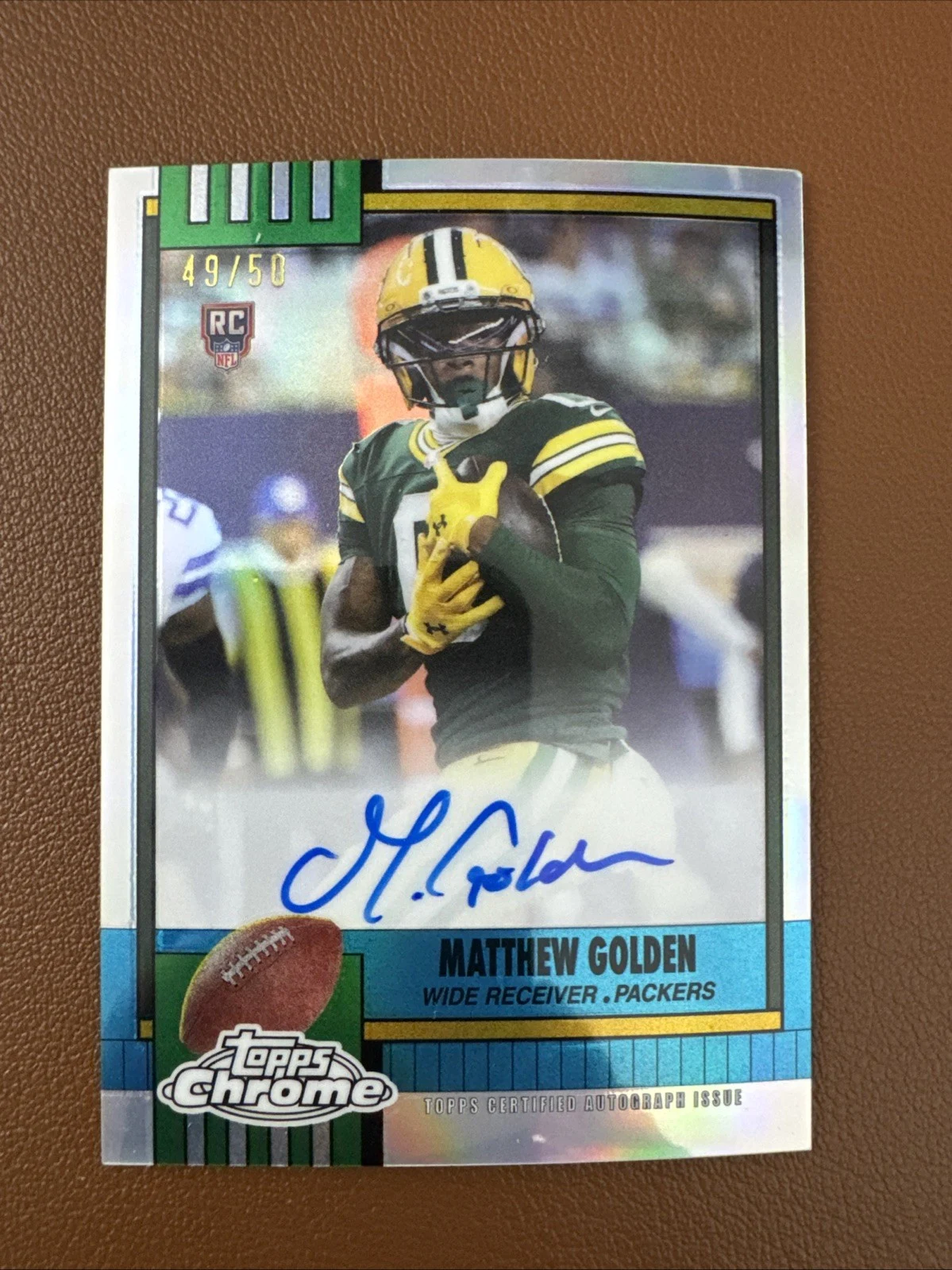 Matthew Golden 2025 Topps Chrome Football card