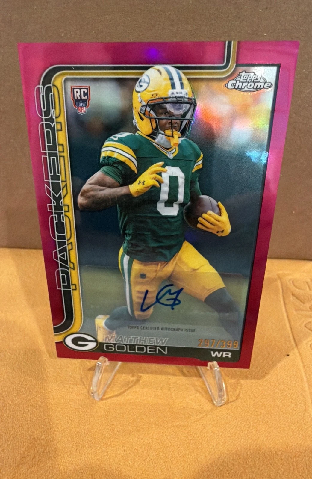 Matthew Golden 2025 Topps Chrome Football card