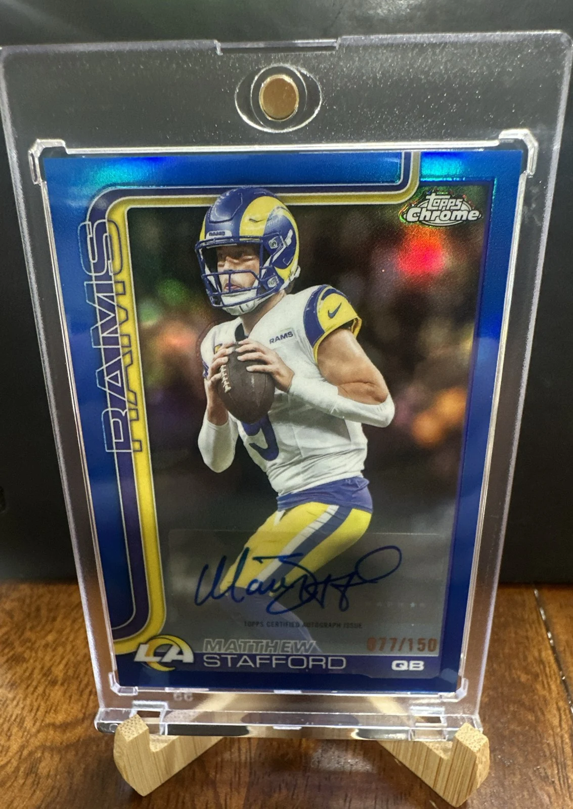 Matthew Stafford 2025 Topps Chrome Football card