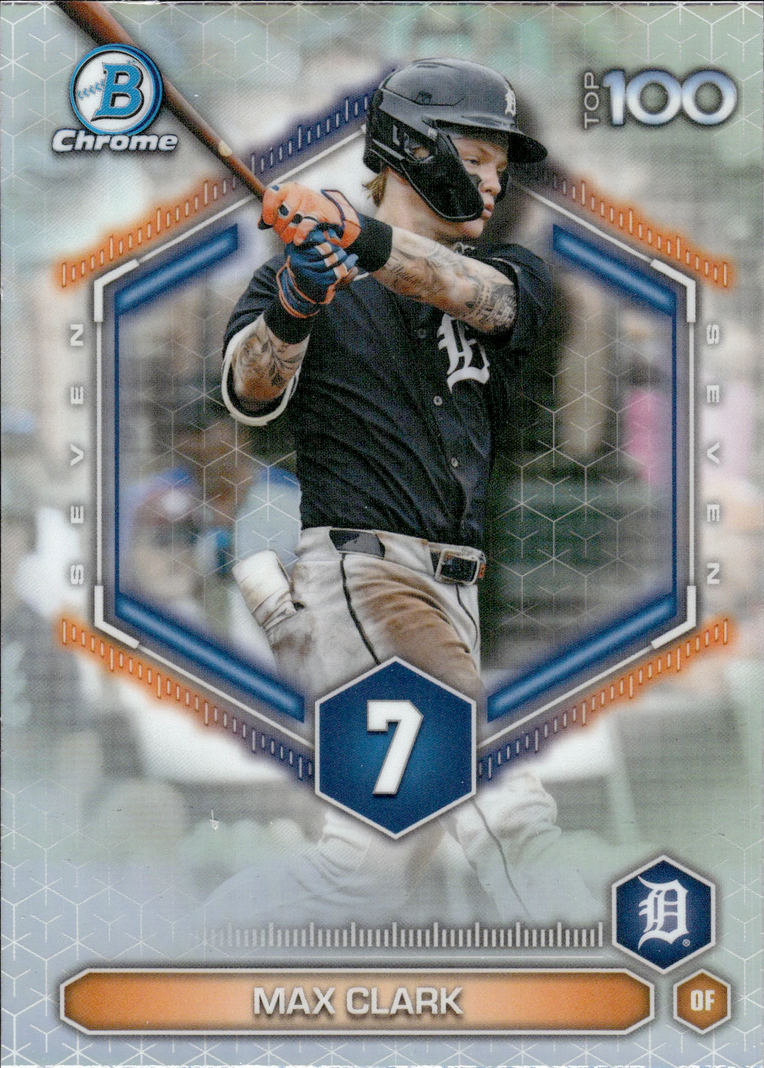Max Clark #BTP-7 2026 Topps Bowman Chrome Baseball Top 100 baseball card - Front
